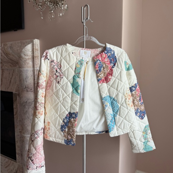 House of Harlow 1960 Multicolor Patchwork Bomber Jacket - Picture 1 of 2